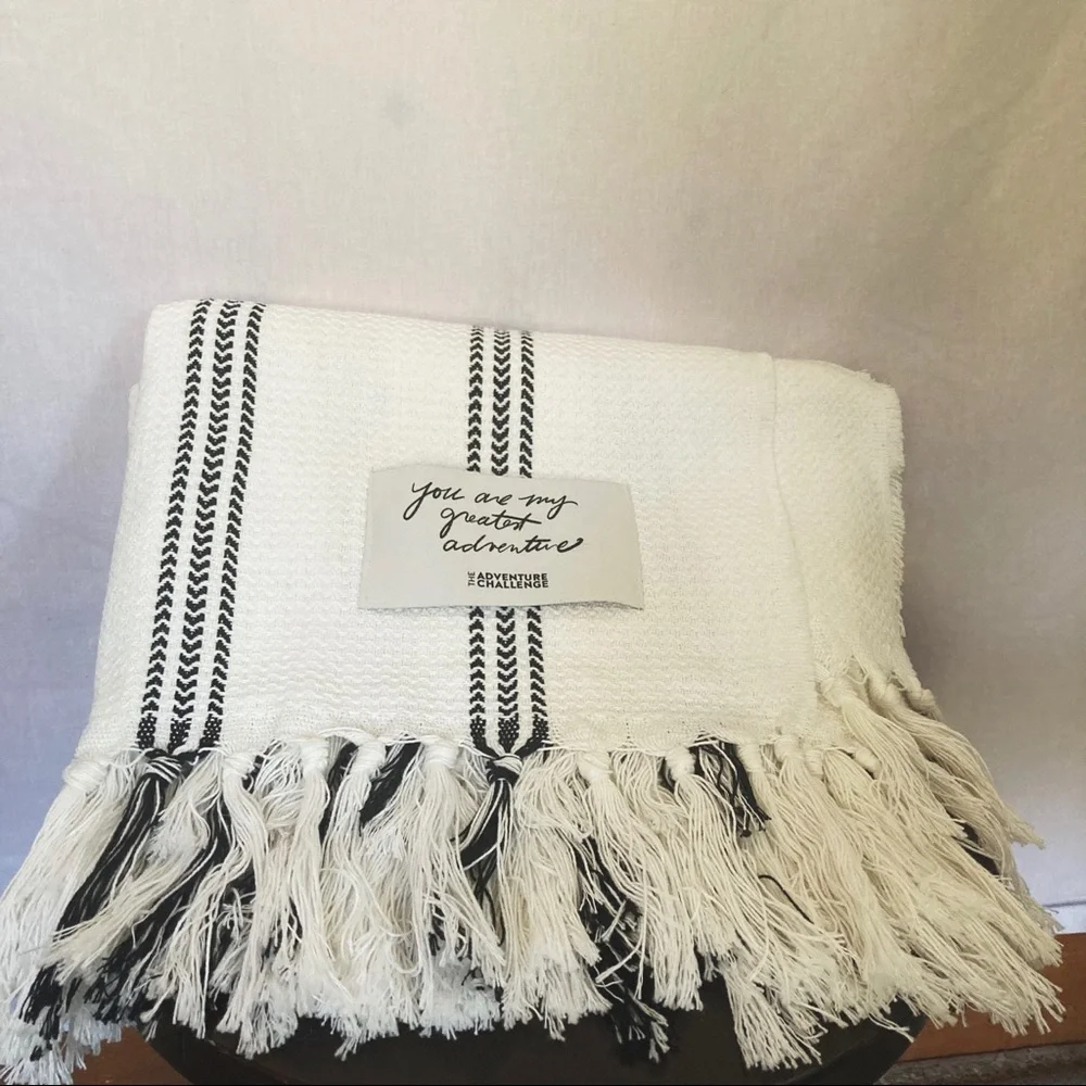 Greatest Adventure Black & White throw blanket